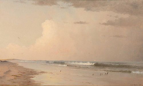 DWIGHT WILLIAM TRYON, (American, 1849-1925), Beach Scene