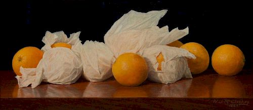 WILLIAM JOSEPH McCLOSKEY, (American, 1859-1941), Valencia Oranges, 1889