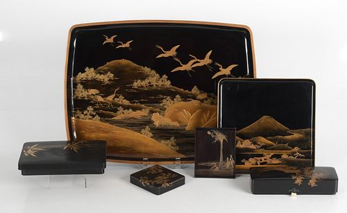 A Group of Japanese Lacquerware 