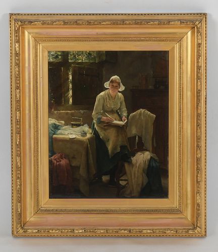 Edward Antoon Portielje (1861 - 1949) Oil on Panel 