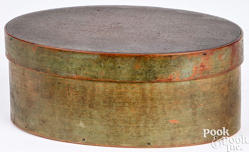 Shaker painted bentwood pantry box, 19th c.