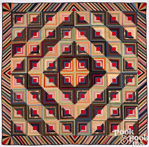 Pennsylvania Log Cabin patchwork quilt