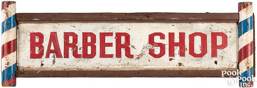 Painted Barber Shop trade sign