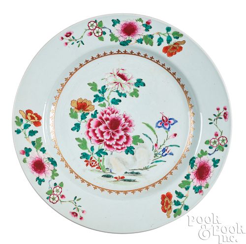 Chinese export porcelain Famille Rose charger