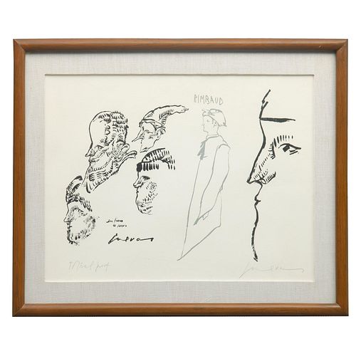 JOSÉ LUIS CUEVAS, Rimbaud, Firmada a lápiz, Serigrafía en malla Trial proof, 37 x 47 cm