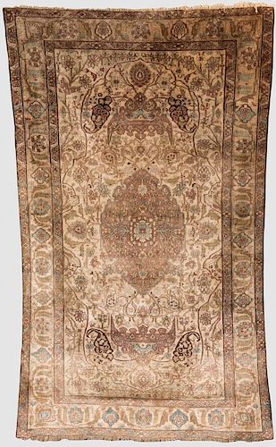 Silk Kashan Rug, Persia, ca. 1900