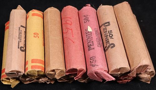 (15 ROLLS) MIXED DATES WHEAT CENTS