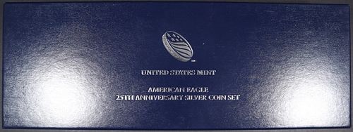 2011 25TH ANNIV AMERICAN SILVER EAGLE 5 PC SET OGP