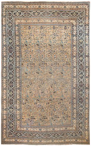 Neutral Oversized Antique Khorassan Carpet 21 ft 7 in x 13 ft 3 in (6.58 m x 4.04 m)