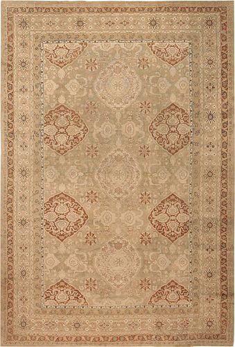 Antique Oriental Indian Amritsar Rug 16 ft 7 in x 11 ft 2 in (5.05 m x 3.4 m)