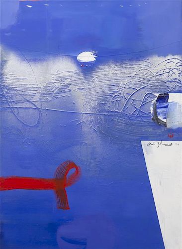 Weilang Zhao, (American/Chinese, b. 1944), Symphony in Blue, 1990