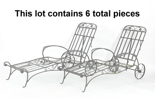 A Set of Salterini Wrought Iron Garden Furniture 
