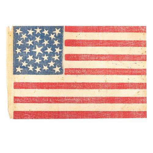 Bandera de los Estados Unidos, 1847. Óleo sobre lino, 17.7 x 26.6 cm.