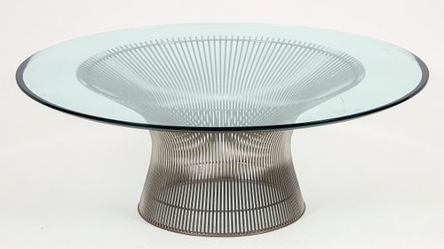 Warren Platner for Knoll Steel and Glass Coffee Table 