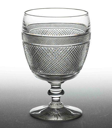 STEUBEN ATTRIBUTED NO. 6268 QUEEN ANNE CRYSTAL ART GLASS GOBLET