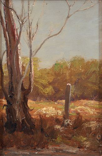 Martin B. Leisser Autumn Landscape Oil on Board