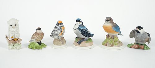 Group of 6 Boehm and Cybis Porcelain Bird Figures 