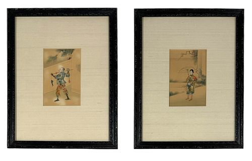(2) Early 20th Century Chinese Stamp Mixed Media