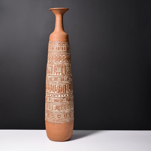 Large J. Mason Floor Vase / Vessel, Manner of John Mason