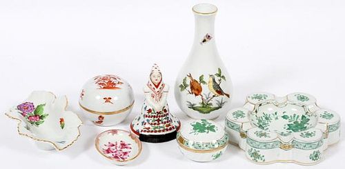 HEREND HUNGARIAN HAND PAINTED PORCELAIN SEVEN