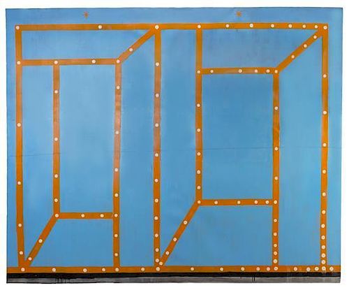 Chris Martin, (American, b. 1954), Double Orange Coney Island Vodou Painting, 1999-2000