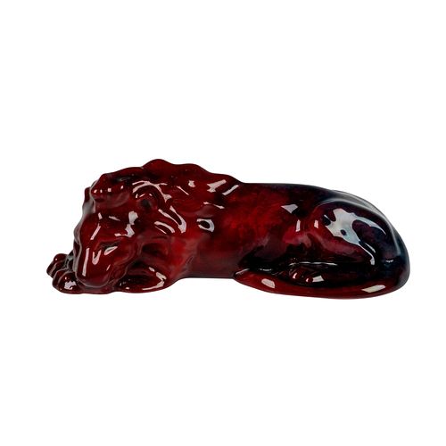 Royal Doulton Sung Flambe Figurine, Lion Lying