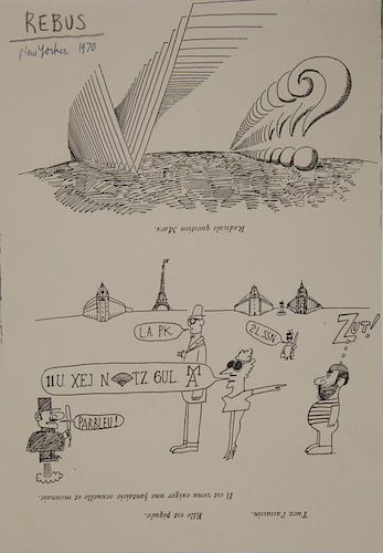 SAUL STEINBERG (1914-1999): A ROSE IS A ROSE IS A ROSE