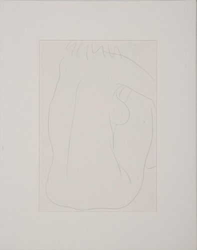 WILLIAM TURNBULL (1922-2012): SEATED NUDE; AND RECLINING NUDE