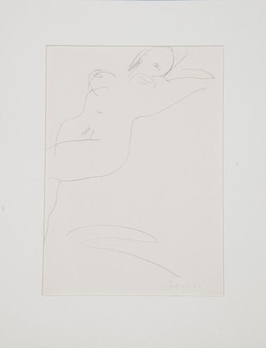 WILLIAM TURNBULL (1922-2012): RECLINING NUDE; AND NUDE WITH ARMS OVERHEAD