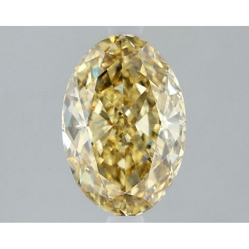 2.59 ct, Intense Yellow/SI1, Oval cut IGI Graded Lab Grown Diamond