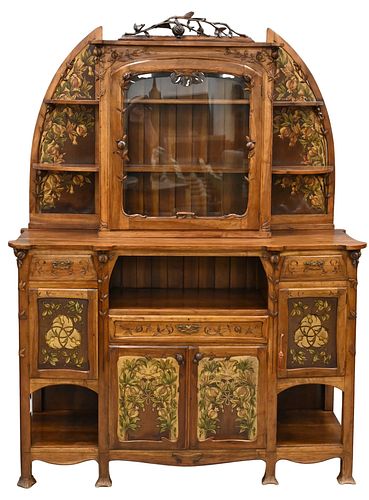 Art Nouveau Sideboard in Two Parts