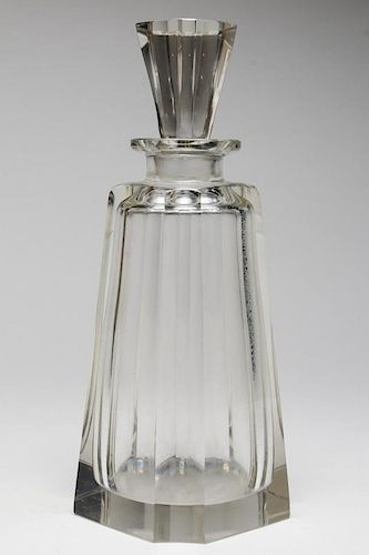 Large Modernist Colorless Glass Decanter