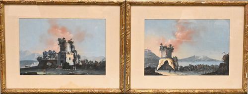 Two 19th Century Italian School Capriccio Landscapes