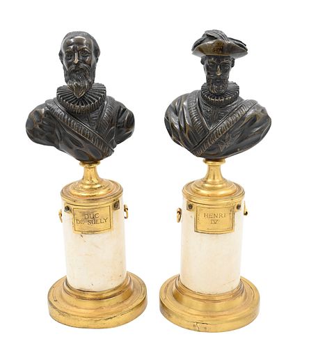 Pair of 19th Century Bronze Busts
