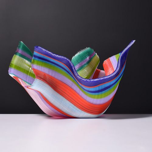 Carole Perry GLASS TAPESTRY Sculpture / Bowl