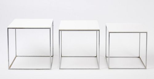 Set of Three Poul Kjaerholm Nesting Tables