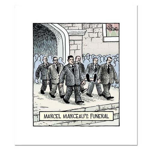 Bizarro! "Marceau Funeral" Numbered Limited Edition Hand Signed by Creator Dan Piraro; Letter of Authenticity.