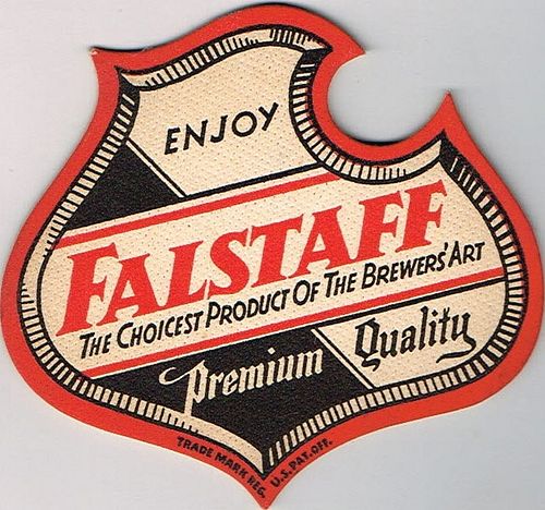 1947 Falstaff Beer 4¼ inch coaster MO-FALS-17 St. Louis Missouri