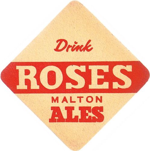 1957 Rose's Malton Ales England 4 Inch coaster 