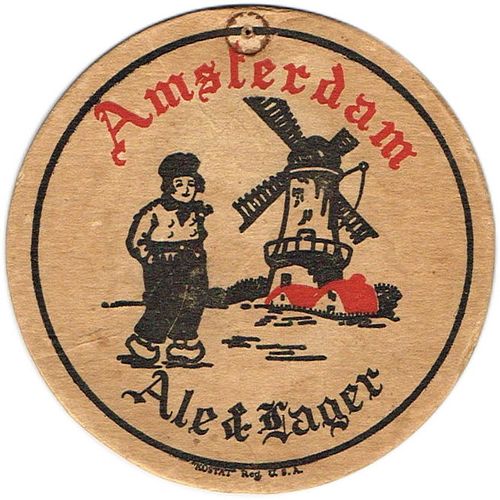 1933 Amsterdam Ale & Lager 4¼ inch coaster NY-AMS-2 Amsterdam New York