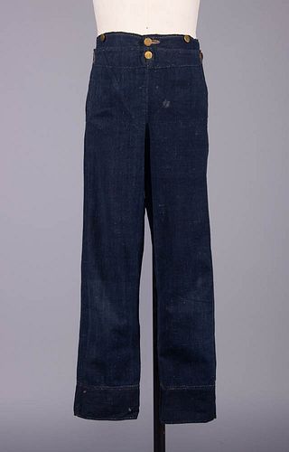 BOY’S INDIGO DYED FALL FRONT TROUSERS 1800-1830s
