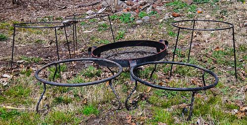 French Wrought Iron  Planter Stands