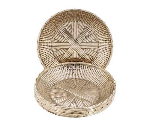 Tiffany & Co Aesthetic Movement Basketweave Bowls