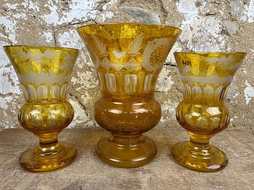 Bohemian Glass Vases