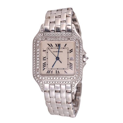 Cartier Panthere 18k Gold Diamond Large Quartz Watch WJPN0007