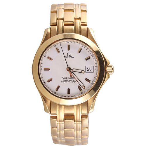 NOS Omega Seamaster Chronometer 18k Gold Watch 2101.21.00 