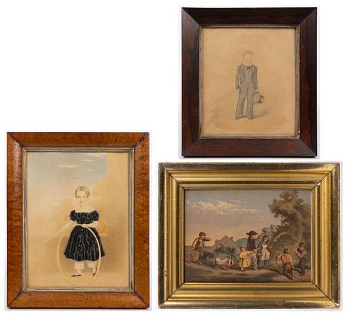 BRITISH SCHOOL (19TH CENTURY) DRAWINGS, LOT OF TWO