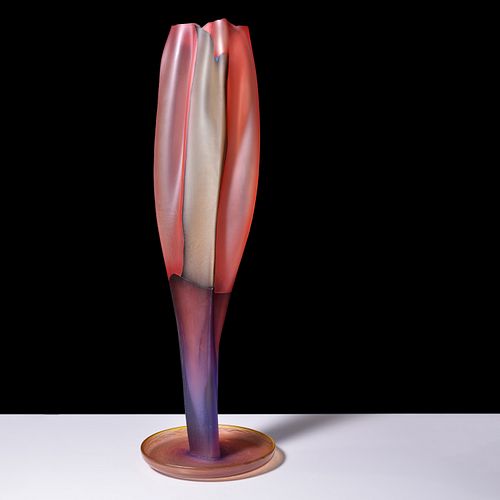 Large Danny Perkins Glass Sculpture / Vessel, 47"H
