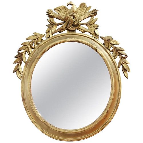 Neoclassical Revival Oblong Giltwood Mirror