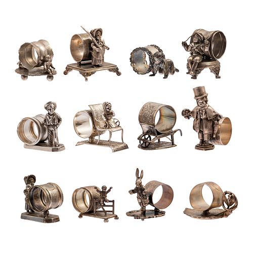 Collection of Meriden Figural Napkin Rings